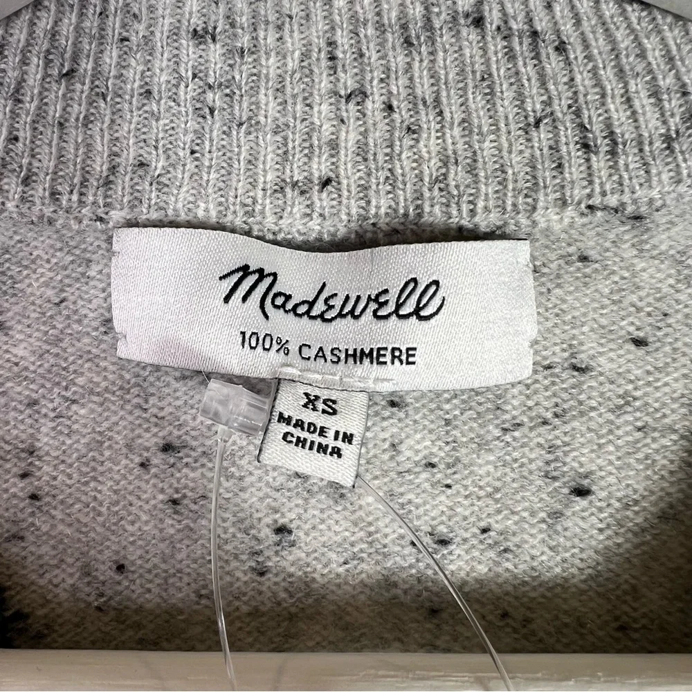 NWT Madewell Cashmere Sweatshirt Sweater in Donegal Dot Size XS - Picture 6 of 10
